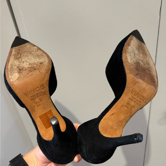 Vince Celeste D'Orsay Suede Pumps size 6, 36, Black - Picture 4 of 6